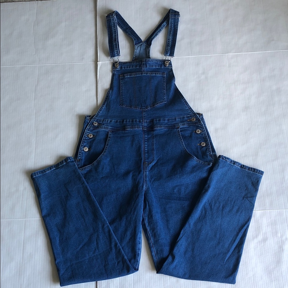 Classic Blue Denim Women’s Overalls Size M